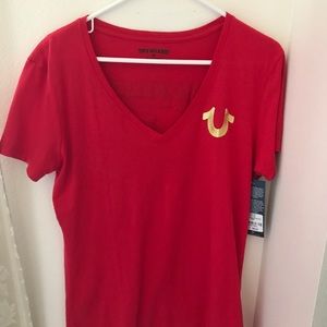 NWT True Religion V-neck tee (L)